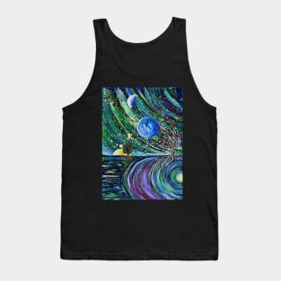 Cosmic Dreams: surreal acrylic painting Tank Top